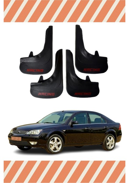 Ford Mondeo 2001-2007 Racing Yazılı 4'lü Tozluk Çamurluk Paçalık