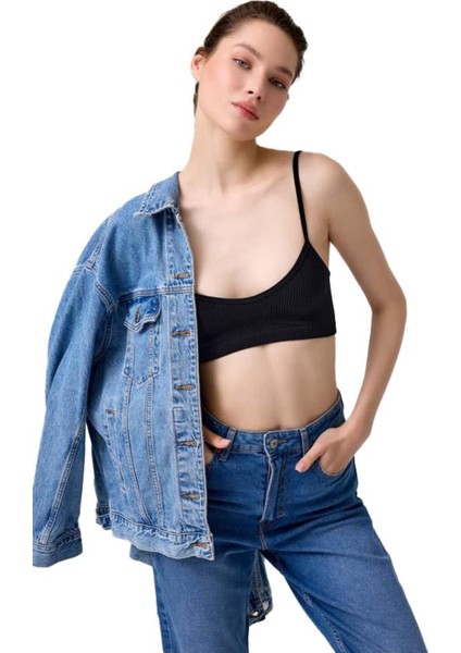 Cottonhill Premium - Kadın Beyaz Seamless Ip Askıl