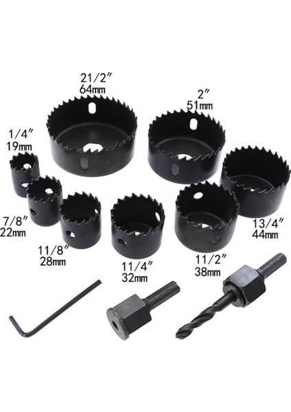 11 Parça Panç Seti Ağaç Kesme Testere Matkap Ucu Takımı Alçıpan Tavan Kesme modelleri