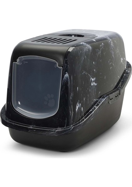 Nestor Mermer | Şık Kedi Kum Kabı – Mermer Siyah Beyaz fiyatları