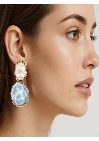 Modern Tasarım Daire Küpeler-Kc Altın Kaplama