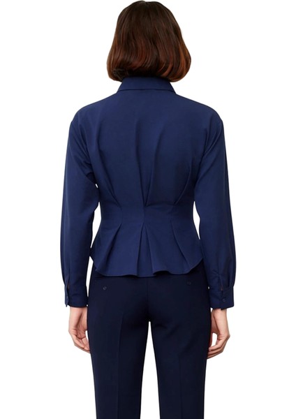 Kadın Dokuma Gömlek Bele Oturan Kesim Ofis Özel Davetler Modern Bir Görünüm Sunar Kaliteli indirimleri