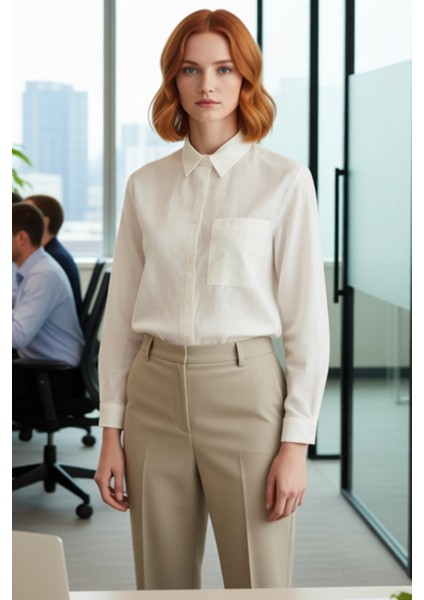 Kadın Geniş Kalıp Dokuma Gömlek Fonksiyonel Dayanıklı Kaliteli Konforlu Estetik Premium Şık modelleri