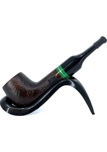 Işlemeli El Yapımı Gül Kökü (Briar) Mini Pipo 9mm Filtreli - Model No: 12