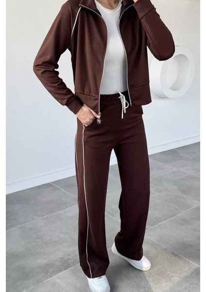 Kadın Şerit Detaylı Fermuarlı Eşofman Takımı P-00019042 modelleri