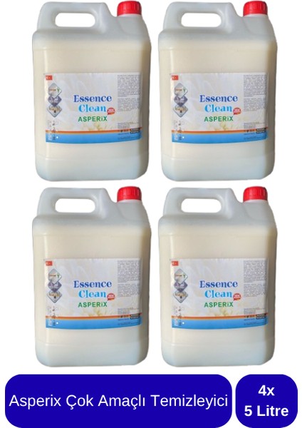 Asperix Çok Amaçlı Genel Temizleyici 5 Litre x 4 Adet