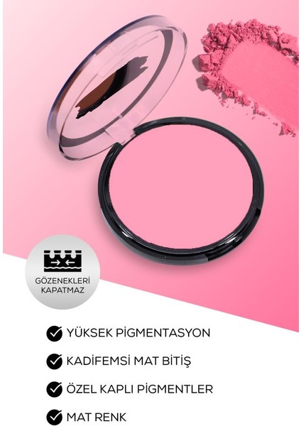 Tekli Yüksek Pigmentasyonlu Mat Toz Allık No:2 fiyatları