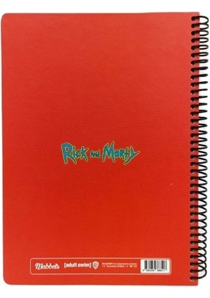 Mabbels Spiralli Defter Rick And Morty Kırmızı 80 Yp 17X24 DFT-388517 fiyatları