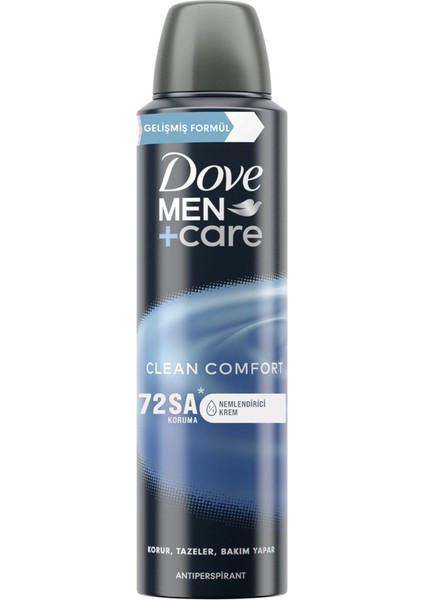 Dove Men Care Sprey Deodorant 1/4 Nemlendirici Krem Clean Comfort 150 ml