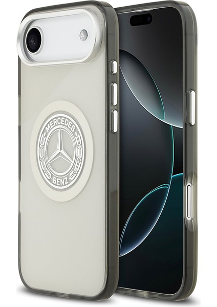 iPhone 17 Air Kılıf Mercedes Benz Lisanslı M-Safeli Çift Katmanlı Pc Nostaljik Yıldız Kapak Gri