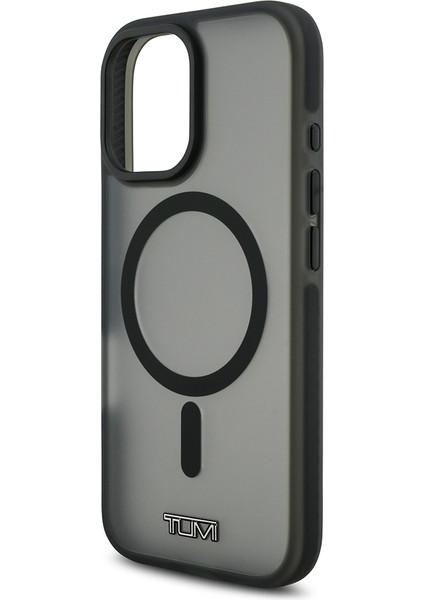 iPhone 17 Uyumlu Kılıf Tumı Orjinal Lisanslı M-Safe Şarj Özellikli Buzlu Transparan Kapak Siyah