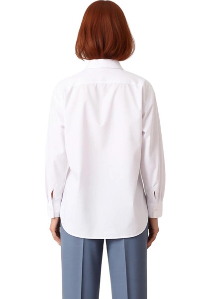 Kadın Relaxed Kesim Uzun Kollu Önden Bağlama Detaylı Düz Dokuma Gömlek Şık ve Konforlu Spor fiyatları