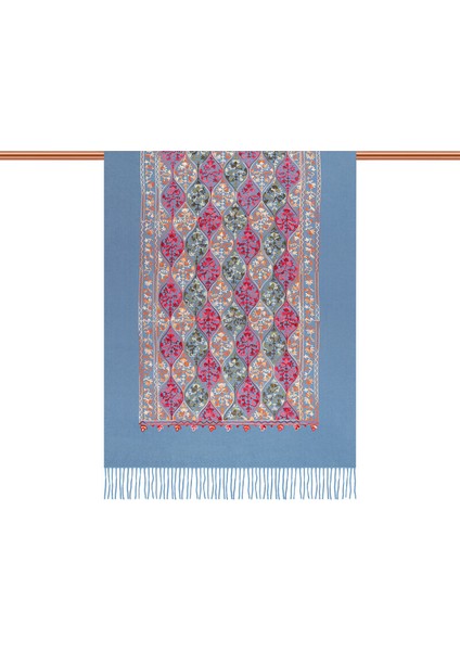 Indigo Nakışlı Kışlık Şal modelleri