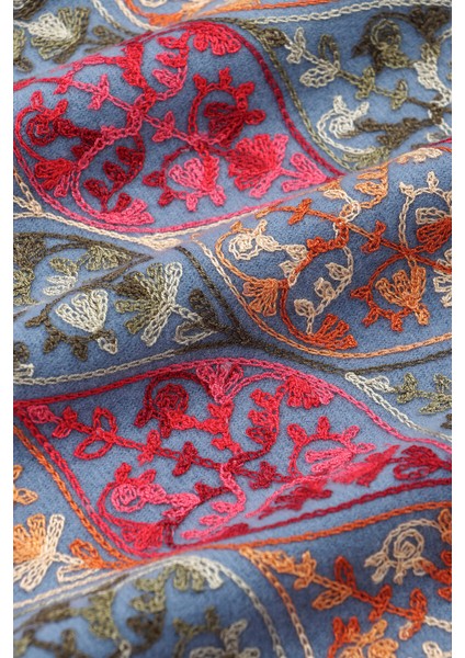 Indigo Nakışlı Kışlık Şal fırsatları