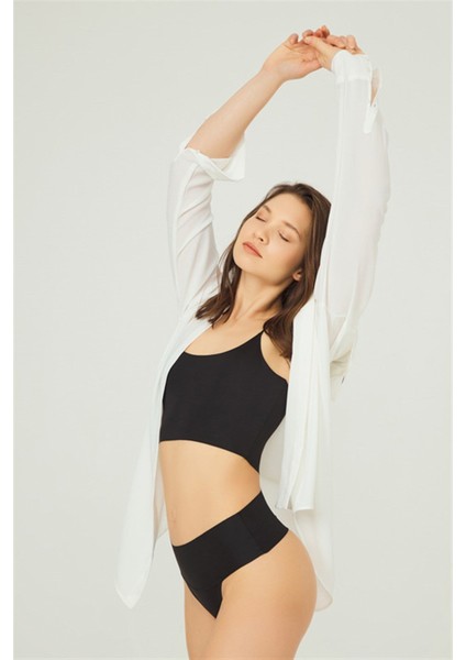 Lazer Kesim Esnek Iz Yapmayan Yüksek Bel Tanga 3'lü Paket Külot - 5 modelleri