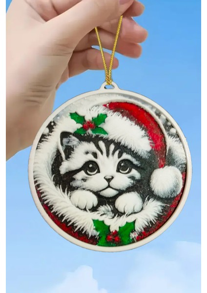 2 Adet Yılbaşı Dekoru, Parti Malzemesi, Kedili Hediyelik Figür fiyatları