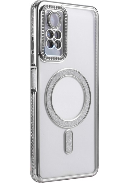 Nrzsnt Newface Xiaomi Redmi Note 12 Pro 4g Joke Simli Magneticsafe Kılıf - Gümüş modelleri