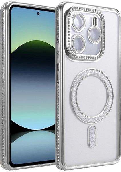 Nrzsnt Newface Xiaomi Redmi Note 14 4g Joke Simli Magneticsafe Kılıf - Gümüş