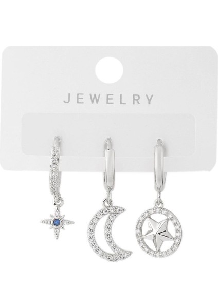 Üçlü Küpe Silver