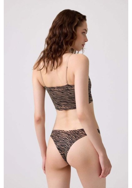 Basic Desenli Lazer Kesim Kadın Brezilya Külot 3'lü Paket-1 modelleri