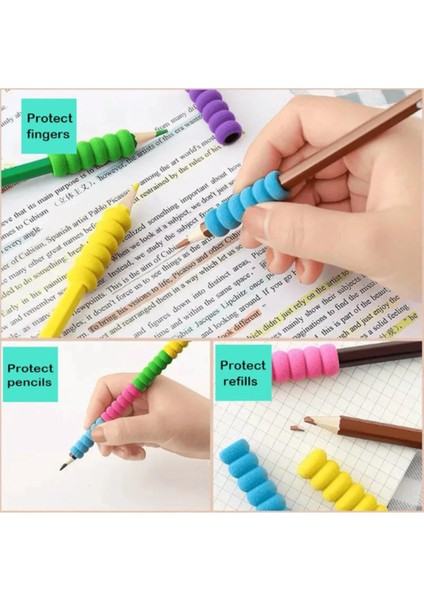 Kurşun Kalem Tutacağı Çocuk ve Yetişkinler Için Sünger Kalem Kavrama Silikon Koruyucu 1 Adet fırsatları