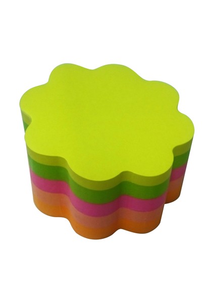 Notix Yapışkanlı Not Kağıt Neon 5 Renk Çiçek 250 Yp N-5r-Ç