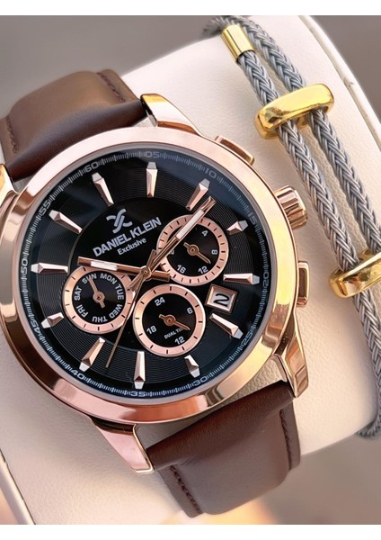 Deri Kordon Iç Kadran Fonksiyonları Aktif 3 Atm Suya Dayanıklı Erkek Kol Saati E140032-5