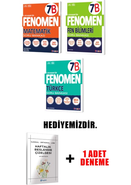 Fenomen Yayınlıcılık 7.sınıf B Grubu 3'li Set (Güncel) fırsatları