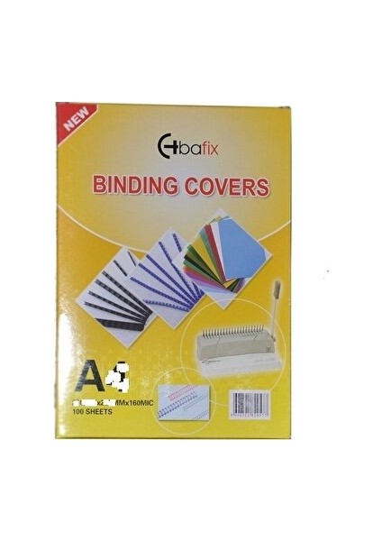 Bafix Cilt Kapağı Plastik Opak A3 160 Mıc Şeffaf