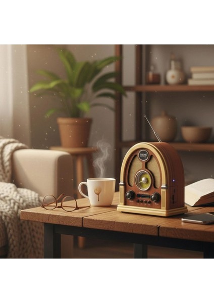 Orta Boy Kubbe Model Retro Ahşap Tasarım Bluetooth Hoparlörlü Radyo – Fm/am Destekli, Şarjlı ve Taşınabilir Radyo NS-7061 (4887) fiyatları