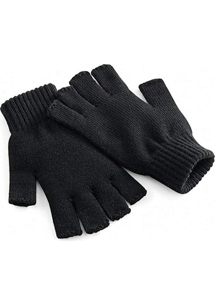 Unisex Örme Parmaksız Eldiven Siyah Standart fiyatları