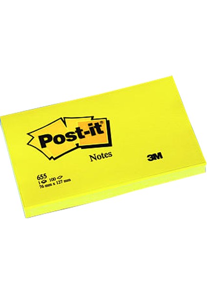 Post-It Yapışkanlı Not Kağıdı (12 Li) 100 Yp 76X127 Sarı 655-
