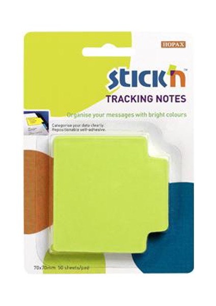 Hopax Stıckn Yapışkanlı Not Kağıdı Trackıng 50 Yp 70X70 Fosforlu Yeşil 21480