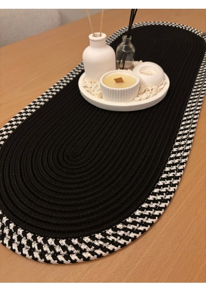 Herakles Amerikan Servis El Yapımı Pamuklu Natural Jüt Örme Desenli Runner 30X80 fiyatları