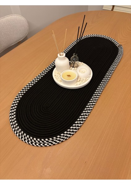 Herakles Amerikan Servis El Yapımı Pamuklu Natural Jüt Örme Desenli Runner 30X80 fırsatları