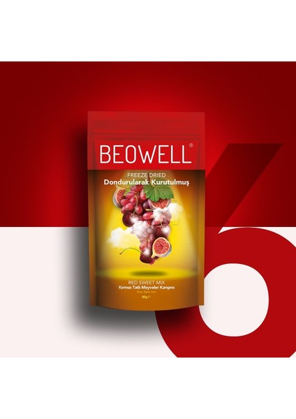 Red Sweet Mix 6’lı Set Kiraz, Üzüm, Incir Kırmızı Tatlı Meyveler Karışımı