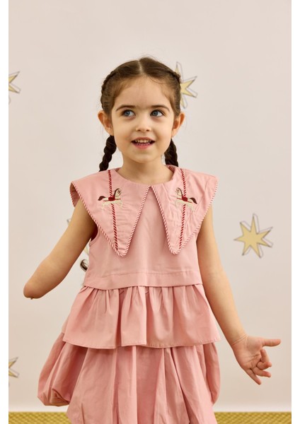 Peplum Gömlek Pembe