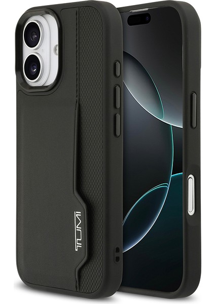 iPhone 17 Uyumlu Kılıf Tumı Orjinal Lisanslı Deri Dikey Kartlıklı Kapak Siyah