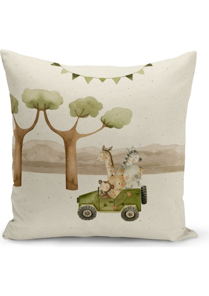 4'lü Kırlent Kılıf Seti Çocuk Bebek Odası Dijital Baskılı fırsatları