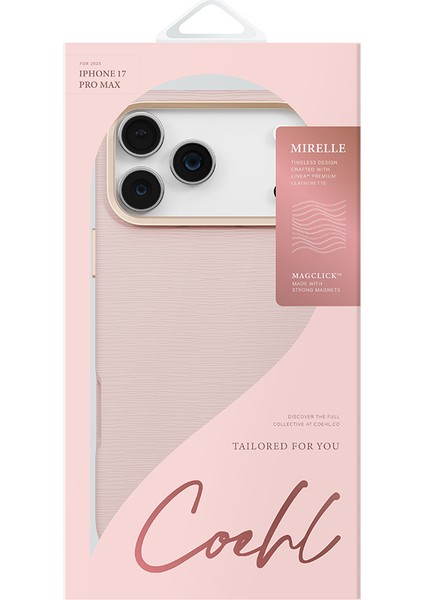 iPhone 17 Pro Max Uyumlu Kılıf M-Safe Şarj Özellikli Askı Ipli Coehl Mirelle Kapak Pembe modelleri