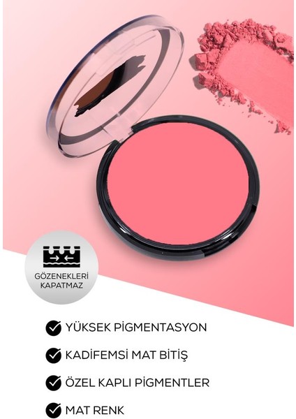 Tekli Yüksek Pigmentasyonlu Mat Toz Allık No:3 fiyatları