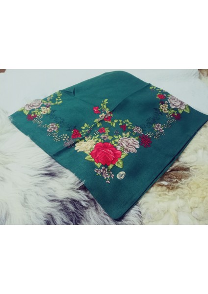 %100 Pamuk Çiçek Desen Motifli Kışlık Pamuklu Eşarp Fular 100X100 cm fırsatları