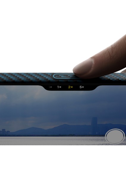 iPhone 17 Pro Kılıf M-Safeli Kamera Kontrol Butonlu Aramid Fiber Pitaka Ultra-Slim Kapak Siyah-Mavi fırsatları
