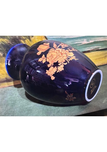 Fransız Limoges Vazo 17 cm Boyunda