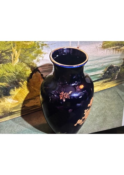 Fransız Limoges Vazo 17 cm Boyunda