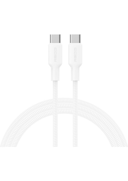 RS56CC Type-C To Type-C Pd Hızlı Şarj Özellikli Data ve Şarj Kablosu 100W 1.2m Beyaz