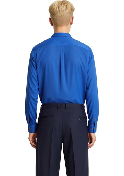 Erkek Dogal Dokulu Slim Fit Hakim Yaka Yarim Patli Uzun Kollu Gomlek Fonksiyonel Dayanıklı modelleri