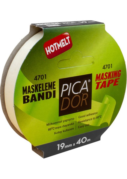Picador Krepe (Maskeleme) Bantı 60 Derece Isıya Dayanıklı Askılı 19X40 4701