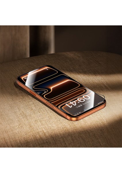 iPhone 17 Pro Max Uyumlu Benks Glass Warrior 2.0 Ezfita Safir Ekran Koruyucu Uygulama Aparatı Şeffaf