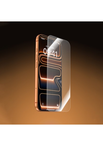 iPhone 17 Pro Max Uyumlu Benks Glass Warrior 2.0 Ezfita Safir Ekran Koruyucu Uygulama Aparatı Şeffaf